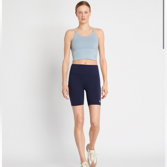 Tory Burch Tory Sport Cropped Tank Blue Medium - Picture 1 of 7